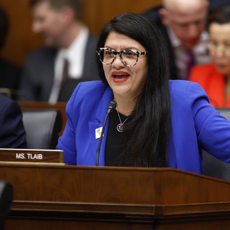 House Financial Services Committee member Rep. Rashida Tlaib (pictured) questions Federal Reserve Bank Chairman Jerome Powell as he testifies before the committee in the Rayburn House Office Building on the Capitol on March 6, in Washington DC. Photo: Getty Images