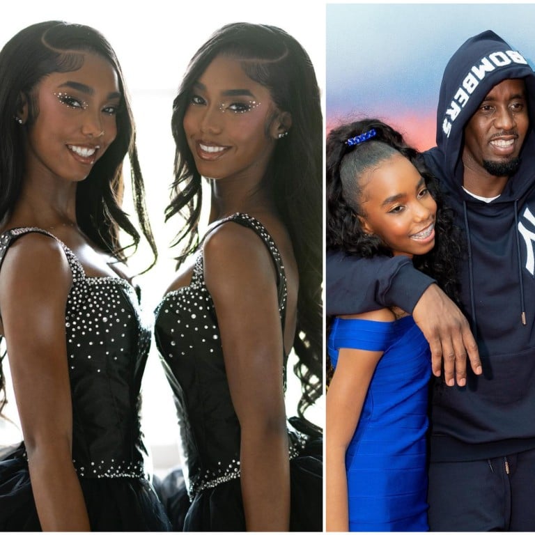 The Combs twins D’Lila and Jessie Combs lost their mum when they were 11, and now their father Diddy is facing allegations of trafficking and abuse. Photos: @the_combs_twins/Instagram, Diddy/Facebook