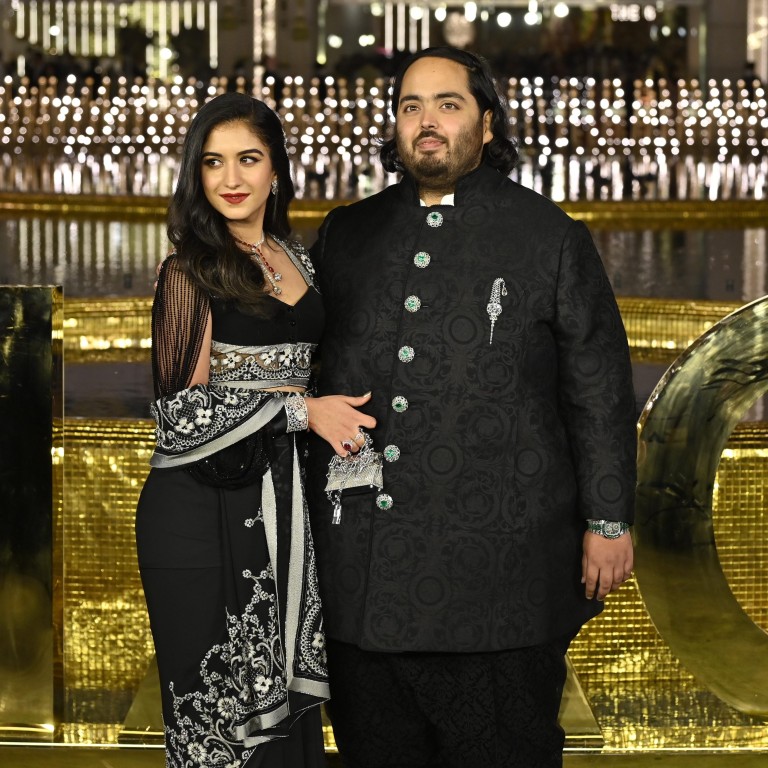 Anant Ambani and Radhika Merchant, pictured during the inauguration of the Nita Mukesh Ambani Cultural Centre, at Bandra-Kurla Complex, Bandra, in March 2023, in Mumbai, India. Photo: Getty Images