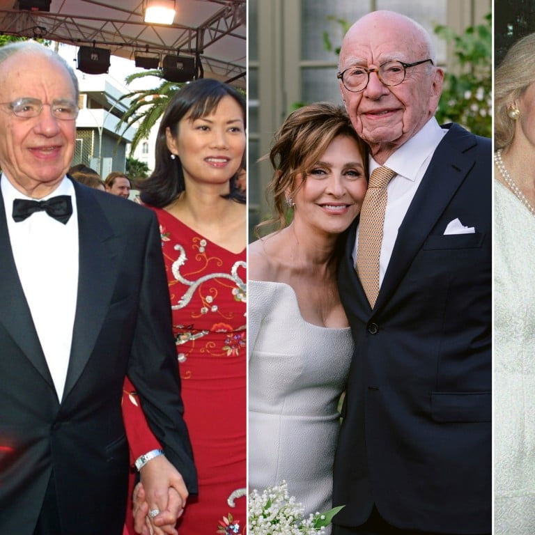 Rupert Murdoch has been married five times over the years, including to Wendy Deng, his current wife Elena Zhukova, and Anna Murdoch Mann. Photo: AP, AFP