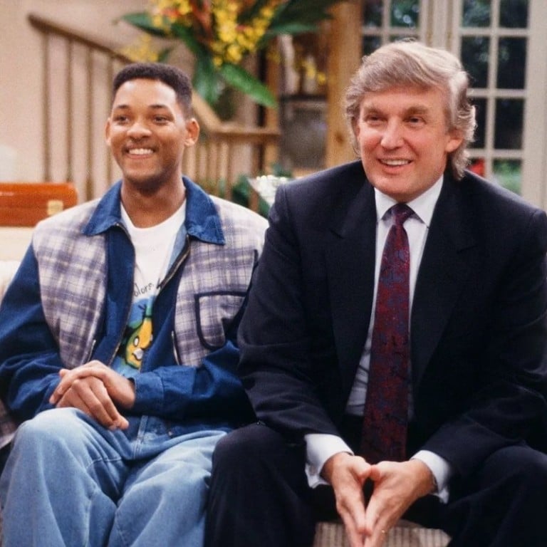 Marla Maples, Will Smith and Donald Trump in an episode of The Fresh Prince of Bel Air. Photo: NBC