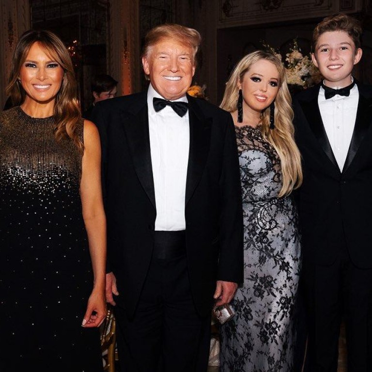 Donald and Melania Trump with Tiffany and her husband Michael and Barron Trump; which of the Trump clan is the richest? Photo: @tiffanytrump/Instagram