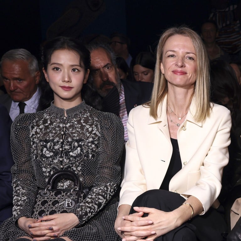 Blackpink’s Jisoo, Dior CEO Delphine Arnault and Jennifer Lopez at the Dior haute couture autumn/winter 2024-25 show in Paris. Photo: AP