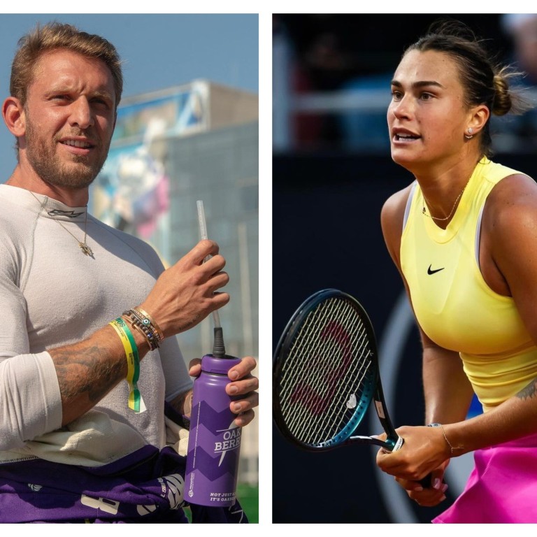 Tennis star Aryna Sabalenka is dating Georgios Frangulis. Photos: @georgiosfrangulis, @arynasabalenka/Instagram