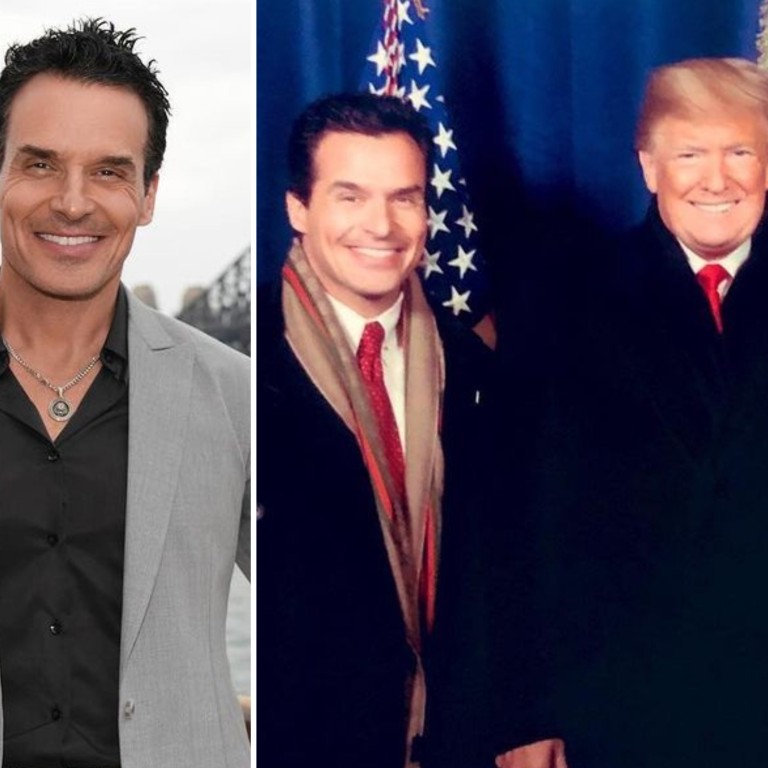 Antonio Sabàto Jr in Sydney, and with former President Donald Trump. Photos: @antoniosabatojr, @joedadicphotography/Instagram