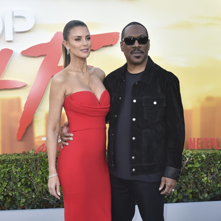 Paige Butcher and Eddie Murphy at the premiere of Beverly Hills Cop: Axel F in 2024. Photo: AP