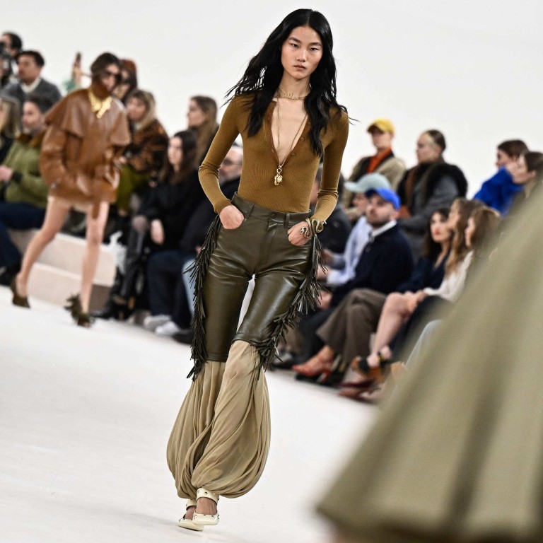 A model presents a creation by Chloé for the women ready-to-wear fall/winter 2024-25 collection as part of the Paris Fashion Week, in Paris, in February. Photo: AFP