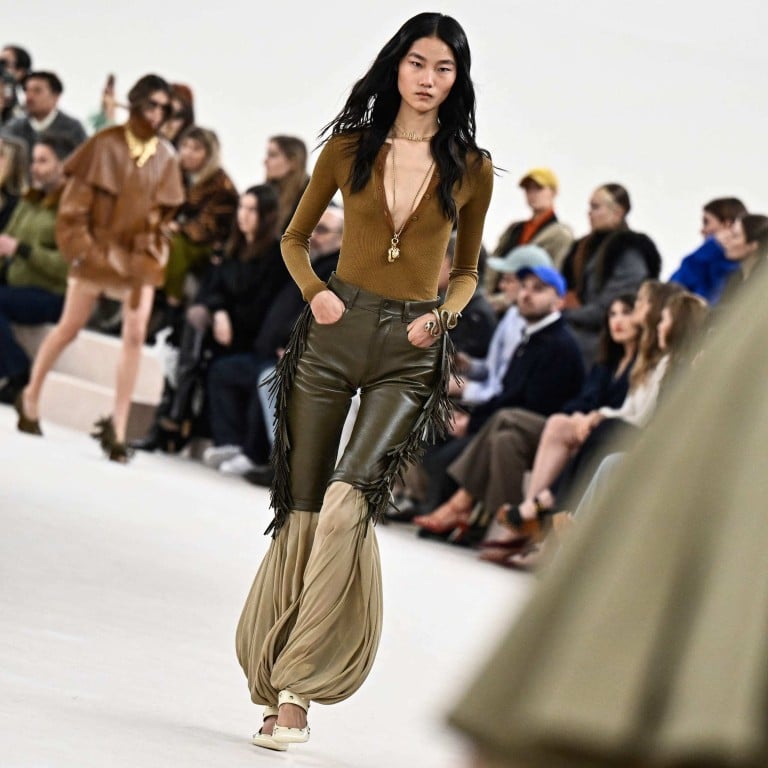 A model presents a creation by Chloé for the women ready-to-wear fall/winter 2024-25 collection as part of the Paris Fashion Week, in Paris, in February. Photo: AFP