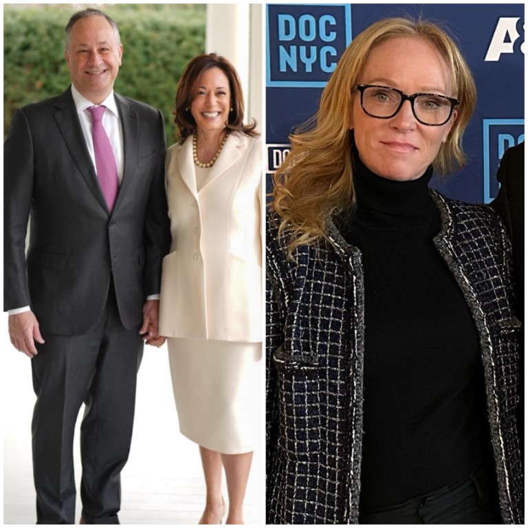 Kerstin Emhoff is the ex-wife of second gentleman Doug Emhoff, who’s married to Kamala Harris. Photos: @secondgentleman, @kemhoff/Instagram