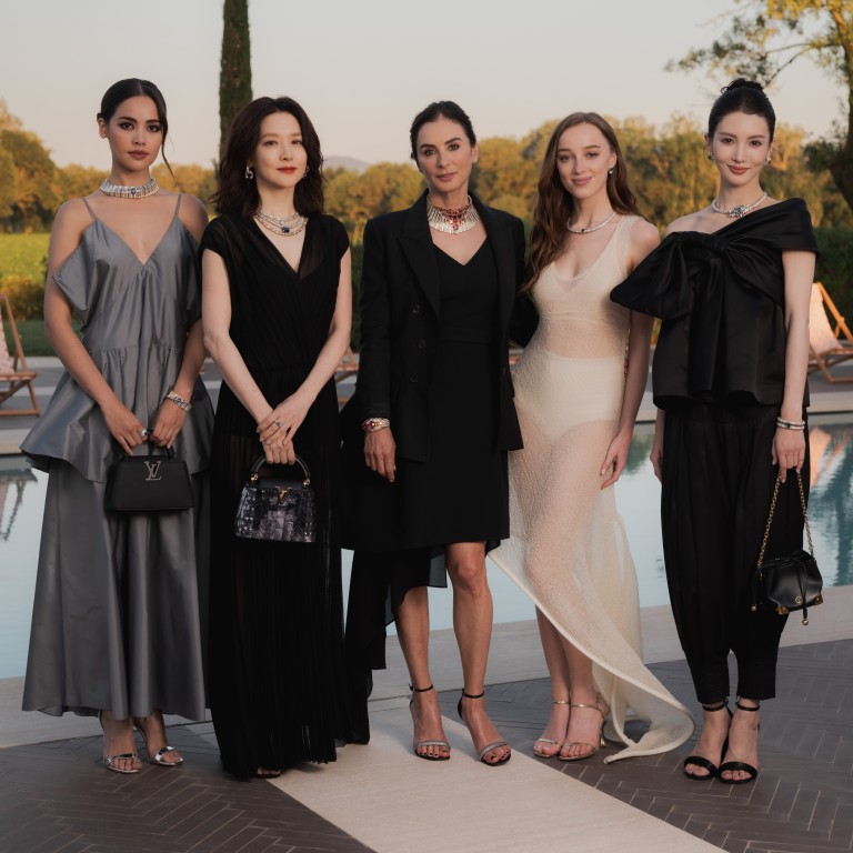 From left, Urassaya Sperbund, Young-ae Lee, Louis Vuitton’s artistic director for watches and jewellery Francesca Amfitheatrof, Phoebe Dynevor and Jin Chen all attended the launch of the monumental Awakened Hands, Awakened Minds collection, in June. Photos: Handout