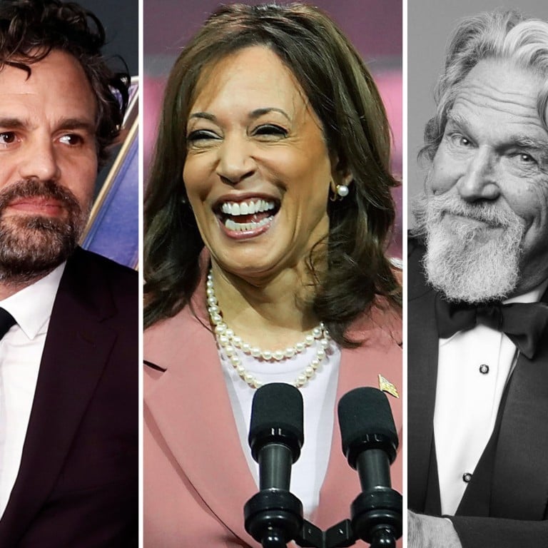 Mark Ruffalo (left) and Jeff Bridges (right) were just two male stars supporting Kamala Harris on a live Zoom call. Photos: @thejeffbridges/Instagram, EPA, TNS