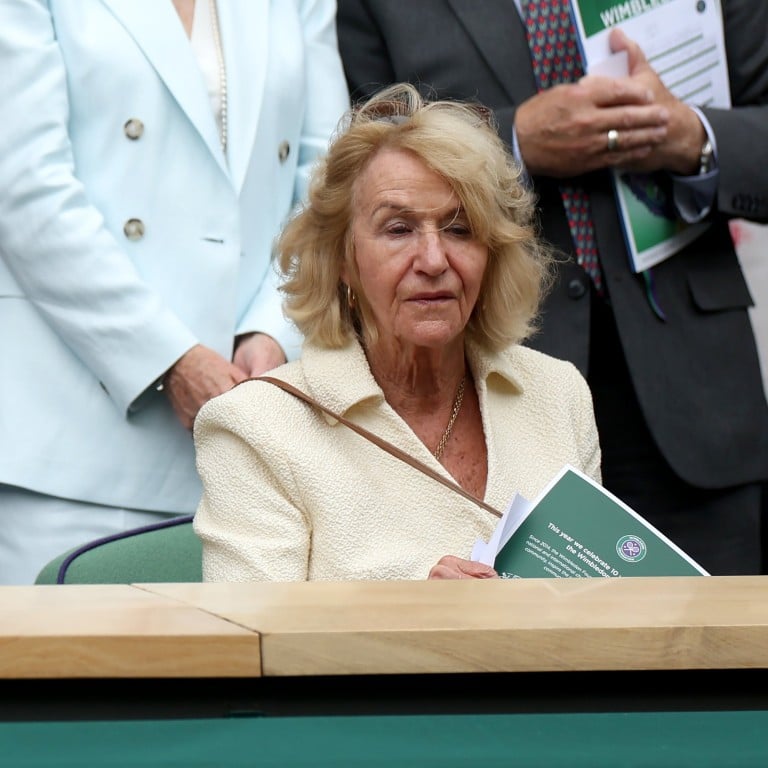 Annabel Elliot with her sister, Queen Camilla, in the Royal Box at Wimbledon, in July. Photo: EPA