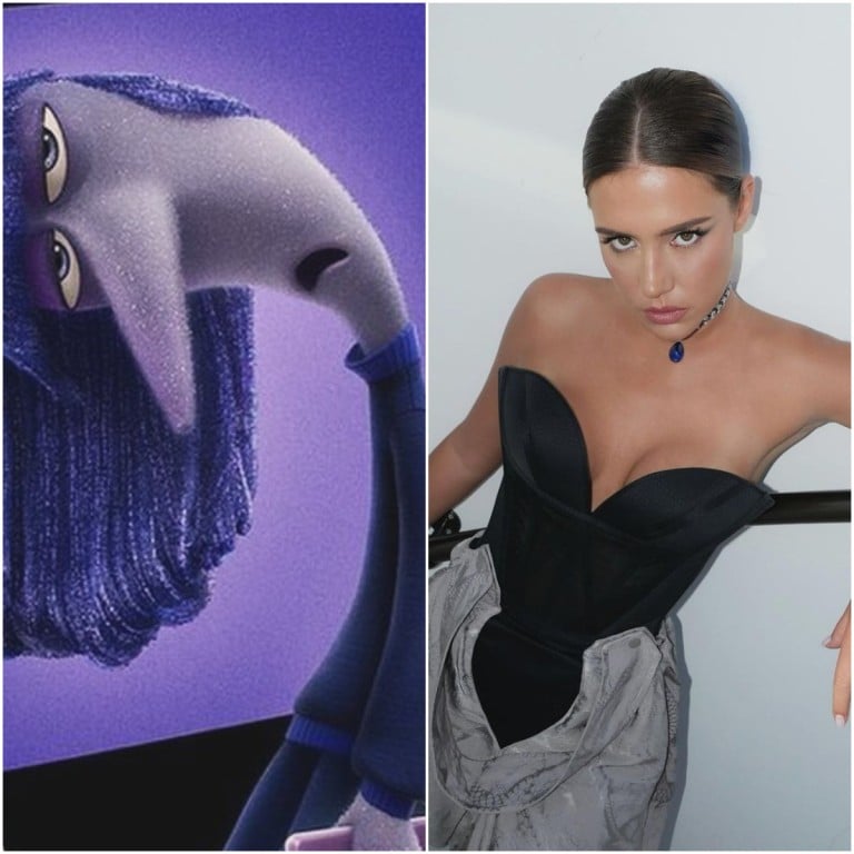 Adèle Exarchopoulos voices Ennui in Inside Out 2. Photos: @disneypixarinsideout2, @adeleexarchopoulos/Instagram