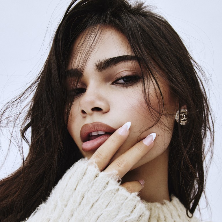 Ariana Greenblatt photographed for Style by Royal Gilbert. Chanel: jumper, earrings
