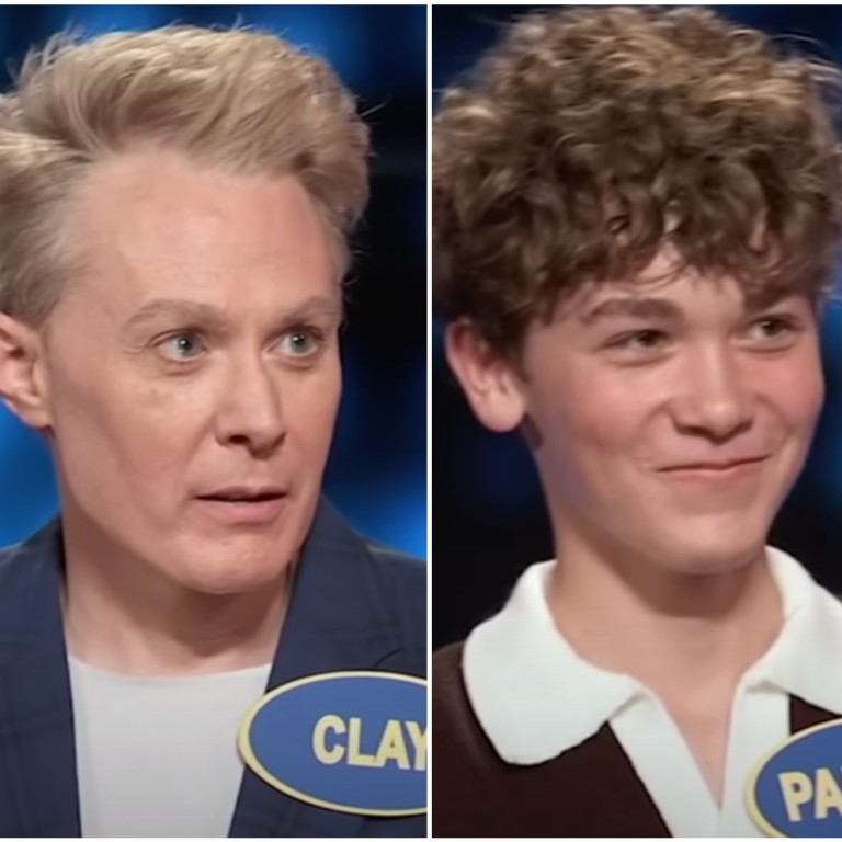 Clay Aiken’s son Parker Foster Aiken just appeared alongside his mum and dad on Family Feud. Photos: Family Feud/YouTube