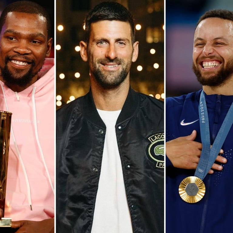 NBA stars Kevin Durant (left) and Stephen Curry (right), and tennis champ Novak Djokovic, are among the richest participants in the Paris Olympic Games 2024. Photos: @kevindurantbrooklyn, @djokernole/Instagram, Reuters