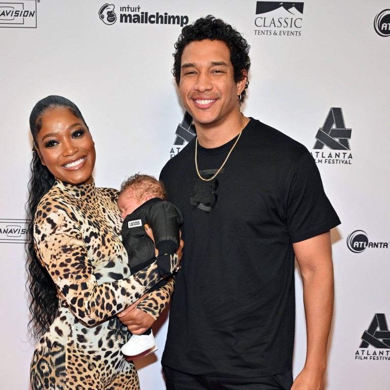 Keke Palmer and Darius Jackson with their son in 2023. Photo: Getty Images