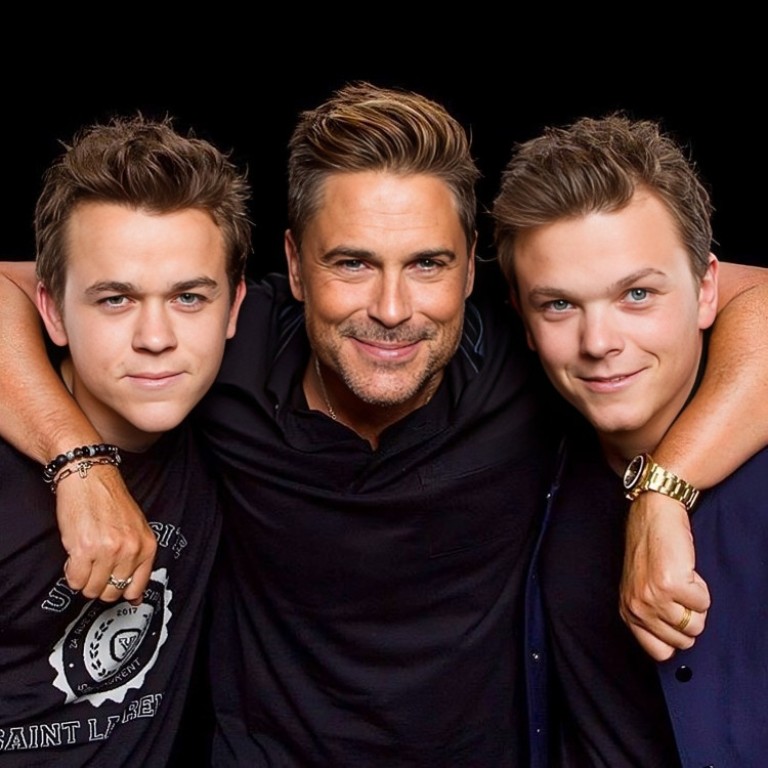 Rob Lowe with his sons Matthew (right) and John Owen (left). Photo: @mattlowe/Instagram