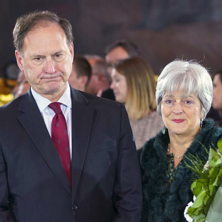 Supreme Court Justice Samuel Alito and his wife Martha-Ann, who has been in the news over controversial flags flown in their yard. Photo: AP Photo