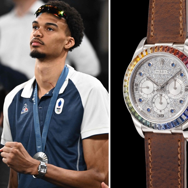 7 highlights from the world of watches including, from left, Victor Wembanyama sporting a Santos de Cartier at the Paris Olympics, the first Rolex Daytona Rainbow going on the block, and Chanel acquiring a 25 per cent stake in MB&F. Photos: Handout