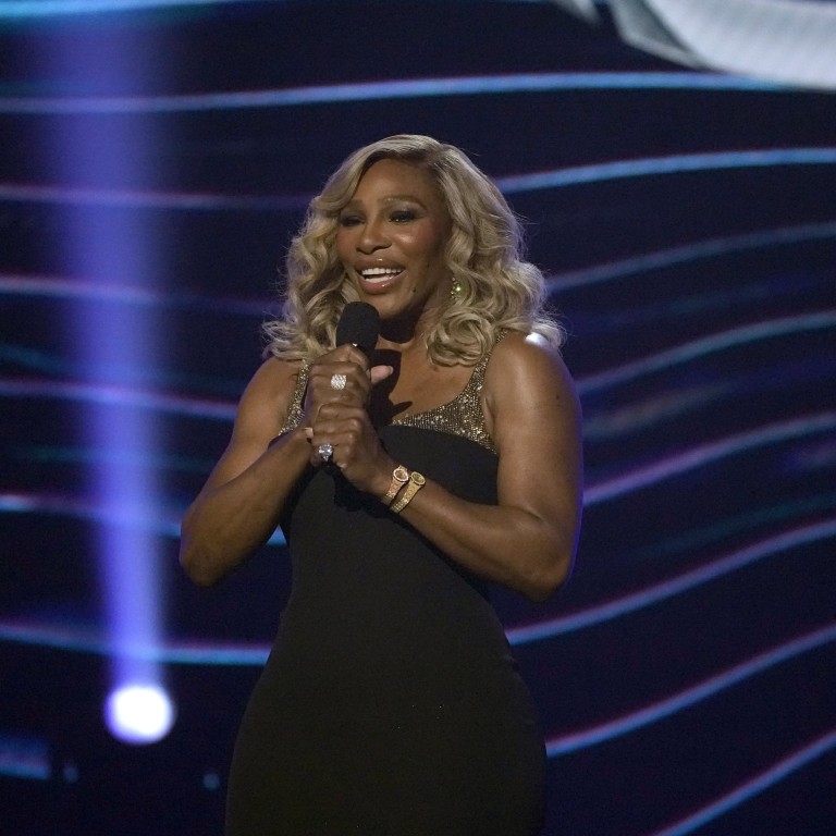 Serena Williams doubles up on watches while emceeing the Espy Awards. Photo: AP Photo