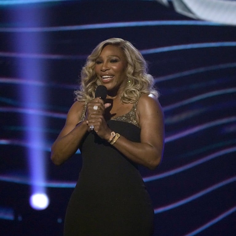 Serena Williams doubles up on watches while emceeing the Espy Awards. Photo: AP Photo
