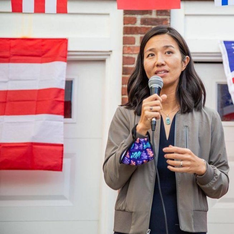 Michelle Wu at a Hispanic Heritage Month event in 2021. Photo: @wutrain/Instagram