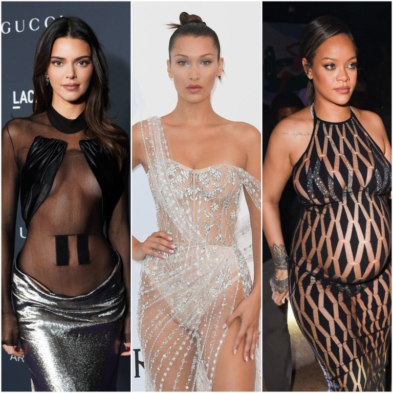 Sheer fashion: the A-listers nailing nearly naked looks with class from Kim Kardashian and Kendall Jenner, to Jennifer Lopez and Rihanna | South China Morning Post Sheer fashion: the A-listers nailing nearly naked looks with class from Kim Kardashian and Kendall Jenner, to Jennifer Lopez and Rihanna | South China Morning Post