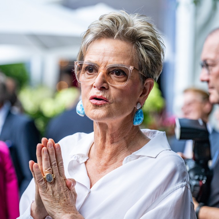 Princess Gloria von Thurn und Taxis in front of her palace, St Emmeram, in Regensburg, Germany, in July. Photo: DPA