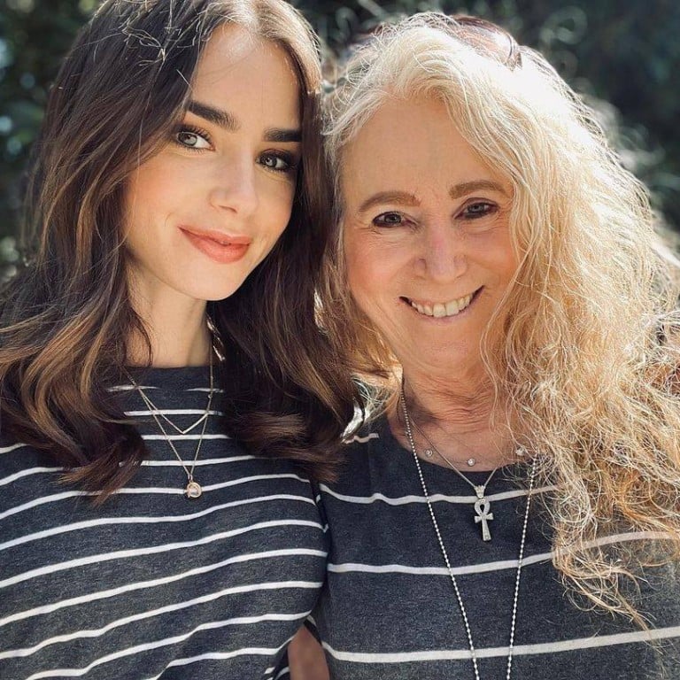 Jill Tavelman with her daughter, Emily in Paris star Lily Collins, whom she shares with ex-husband Phil Collins. Photo: @lilyjcollins/Instagram