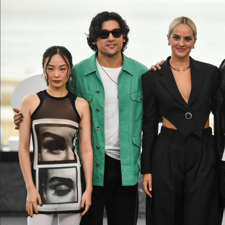 Chacha Huang, Will Sharpe, Noémie Merlant and Jamie Campbell at the 72nd San Sebastian International Film Festival. Photo: AFP