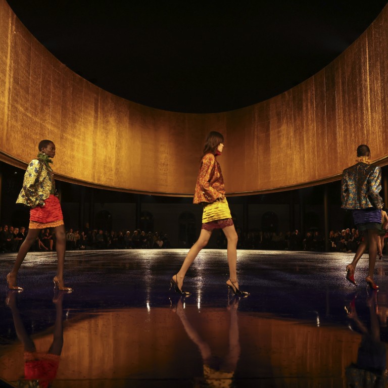 Rain couldn’t dampen the glamour of the Saint Laurent spring/summer 2025 show during Paris Fashion Week. Photo: AP