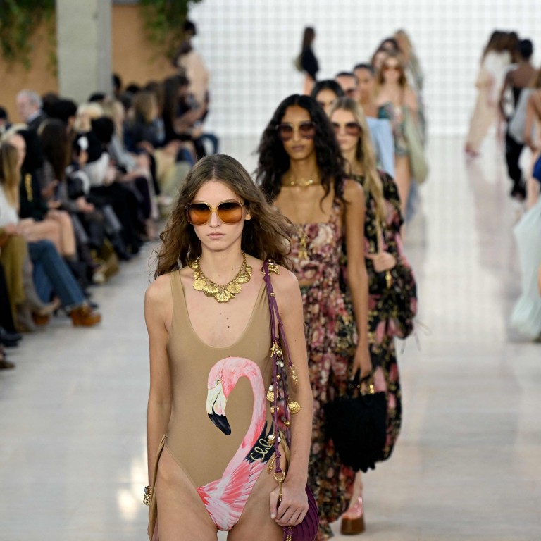 Parisian-based brands like Chloé (pictured), Rick Owens, Schiaparelli, Christopher Esber and Messika exhibited their spring/summer 2025 collections on Day 4 at Paris Fashion Week. Photo: AFP
