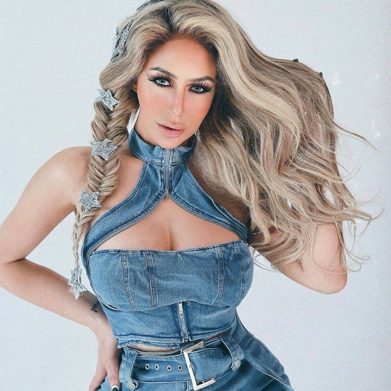 Aubrey O’Day wears an all-denim outfit by FashionNova; she is an ambassador for the brand. Photo: @aubreyoday/Instagram