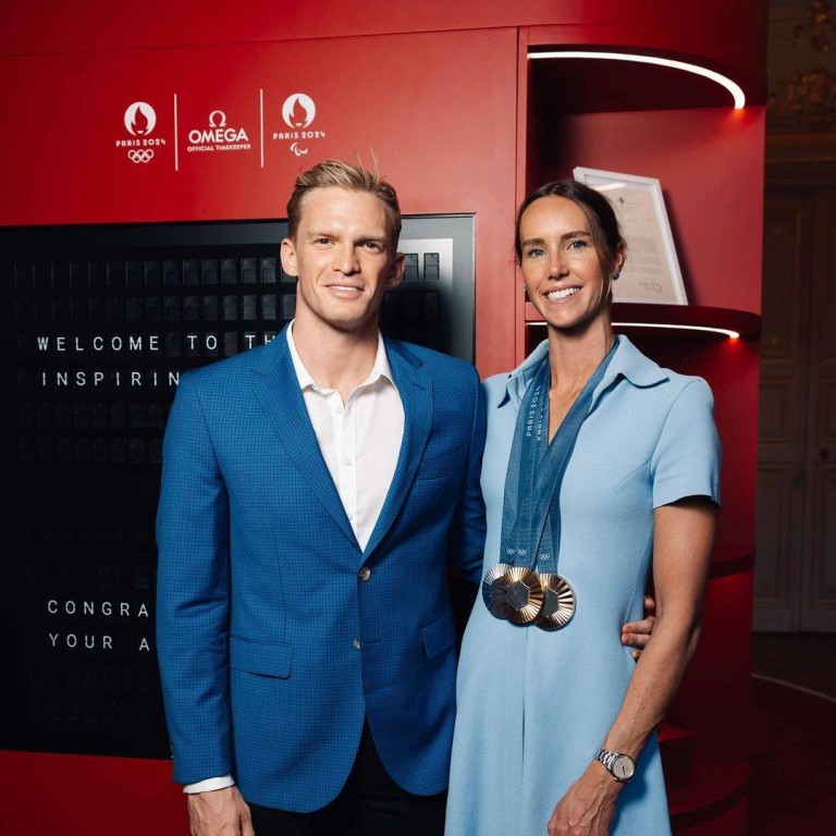 Emma McKeon and Cody Simpson attend an Omega event in Paris, in August. Photo: @emmamckeon/Instagram