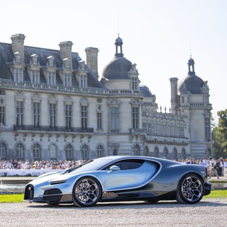 A Bugatti Tourbillon on display during the 2024 Chantilly Arts & Élégance Richard Mille event, a biannual weekend showcasing classic and concept cars. Photos: Handout