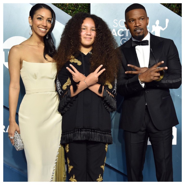 Happy sweet 16 to Jamie Foxx’s (right) daughter, Anelise Bishop (centre). Photo: @hot106.5duval/Instagram