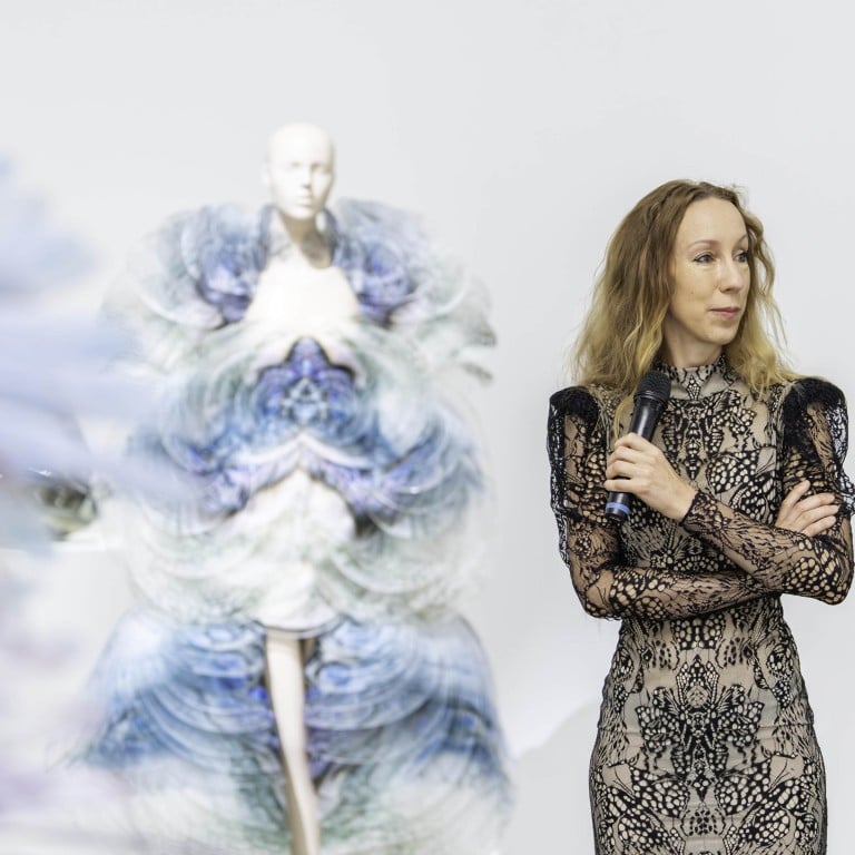 Iris van Herpen at “Iris van Herpen: Sculpting the Senses” at the Gallery of Modern Art, Brisbane. Photo: QAGOMA