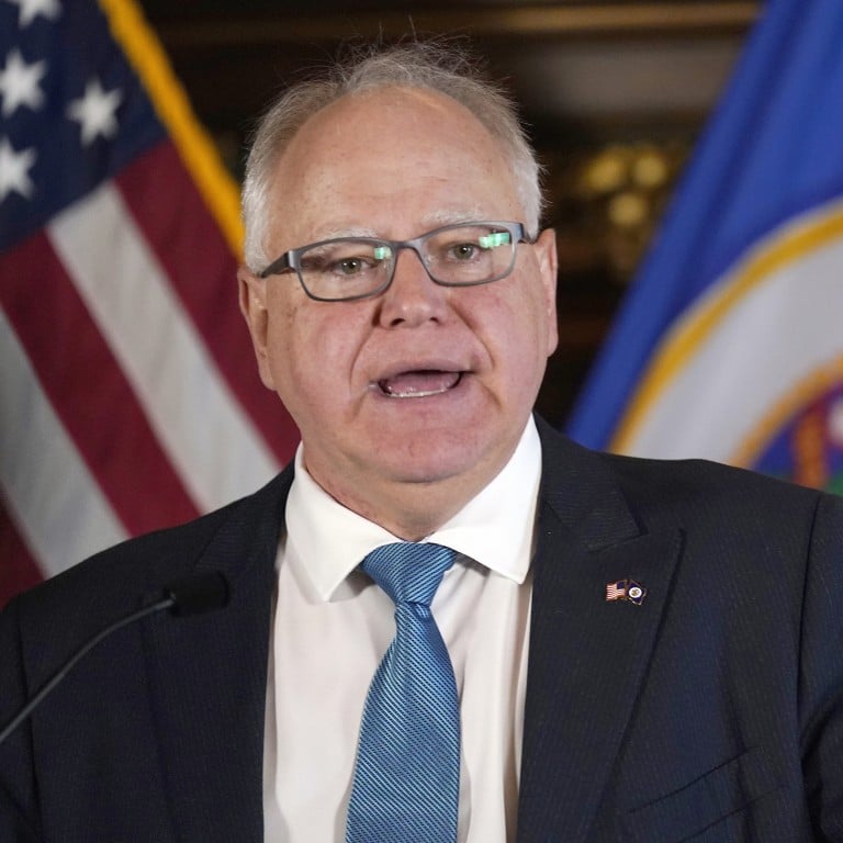 Tim Walz in 2022; he is the democratic vice-presidential nominee, and a new report has emerged about a relationship he had with a Chinese woman in the 80s. Photo: AP