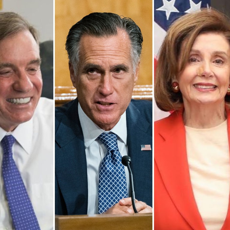 Mark R. Warner, Mitt Romney and Nancy Pelosi are among the richest US politicians in Congress. Photos: @senatorwarner, @xavier.bettel/Instagram; AP