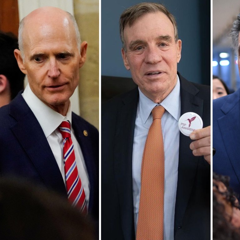 (From left) Rick Scott, Mark Warner and Mitt Romney are among the richest US senators currently in office. Photos: Reuters; @senatorwarner/Instagram; AFP