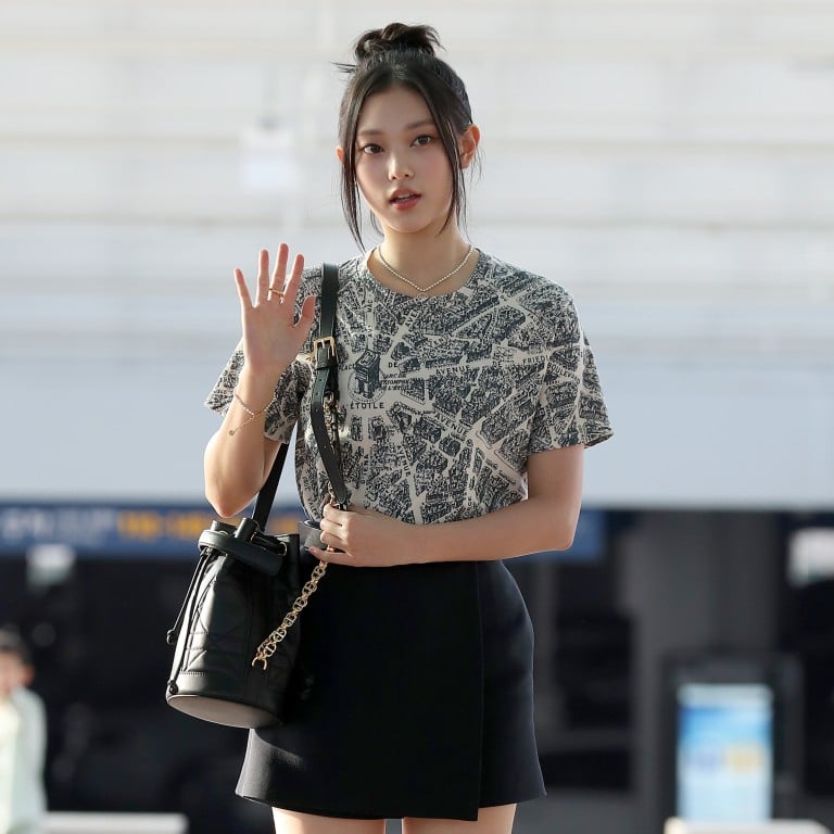 Haerin of girl group NewJeans is seen departing for Dior’s autumn 2024 collection show, at Incheon International Airport, in April, in Incheon, South Korea. Photo: WireImage