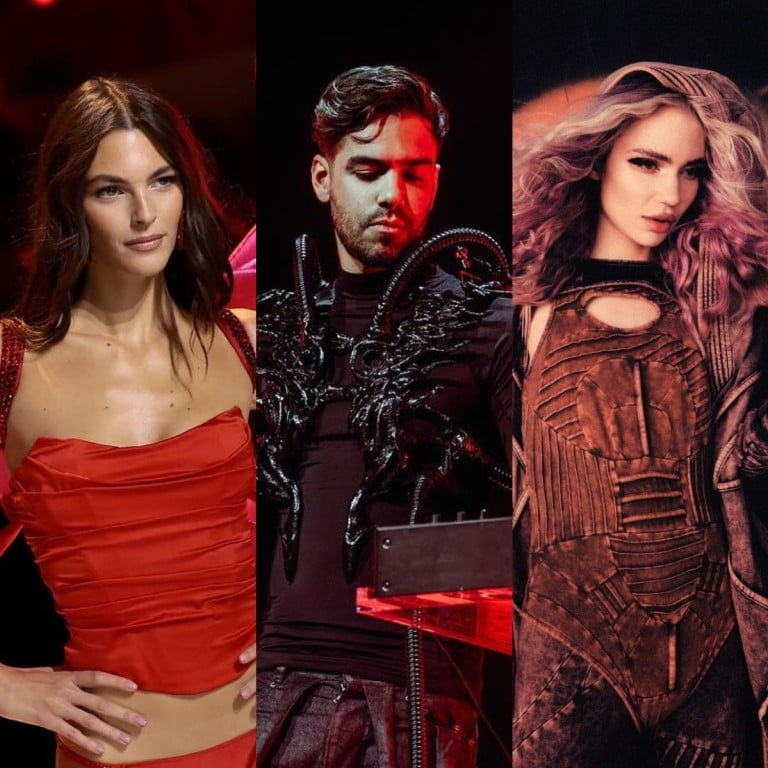 Vittoria Ceretti’s (left) ex-husband Matteo Milleri is dating Grimes (right). Photos: @vittoria, @anyma, @grimes/Instagram