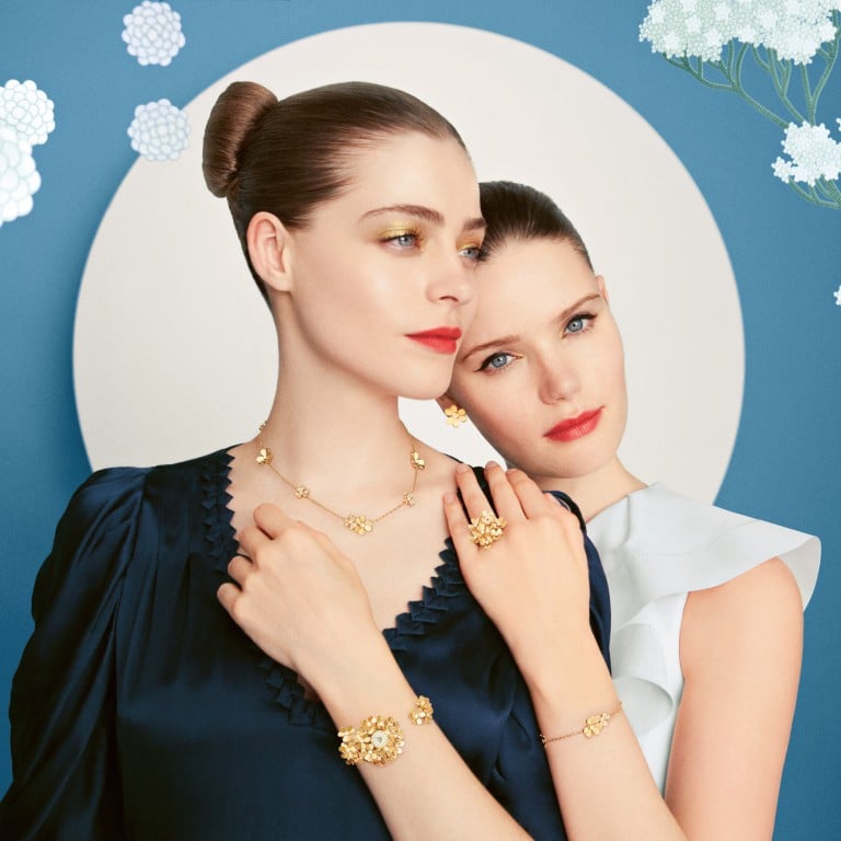 Van Cleef & Arpels’ Rose de Noël collection has been updated for the season with four new pieces. Photo: Handout