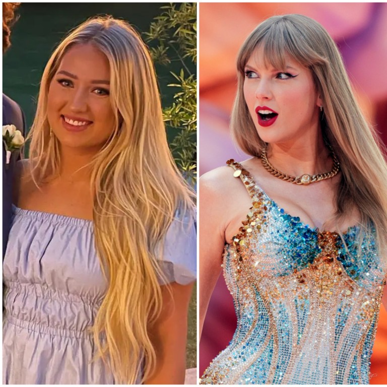 Ryleigh Spector isn’t a Taylor Swift fan. Photos: @baylonspector/Instagram; AP