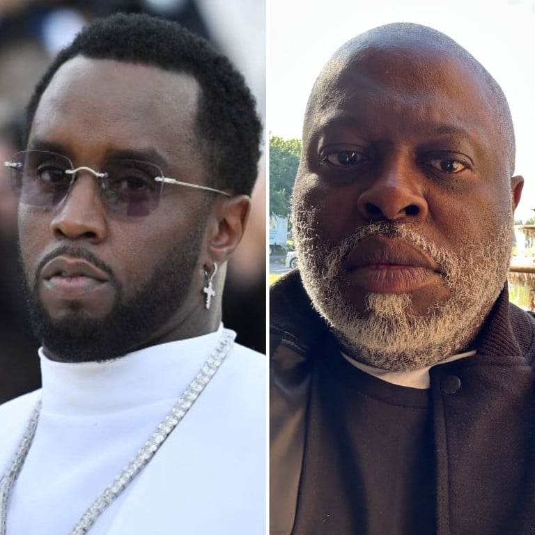 Courtney Burgess (right) has published a book he claims is based on the diaries of Diddy’s late ex-partner and mother to three of his children Kim Porter. Photos: AFP; @courtney.bnj/Instagram