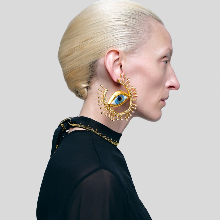 Eye-catching Schiaparelli earrings. Photo: Handout