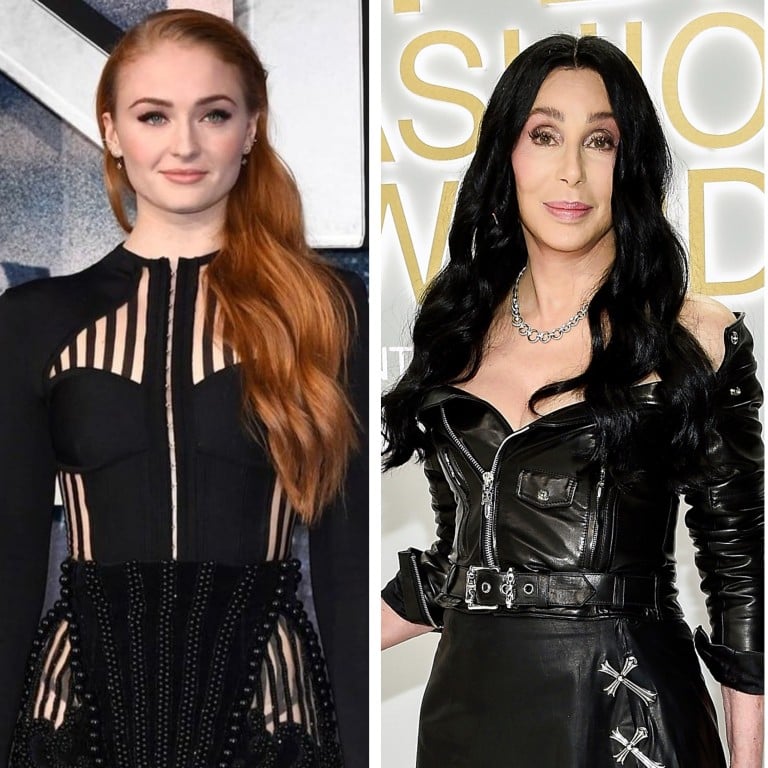 Photos: Sophie Turner, Cher and Eva Longoria have all said they plan to leave the US now that Donald Trump is set to be president. AFP; AP; @balmainbyolivier/Instagram