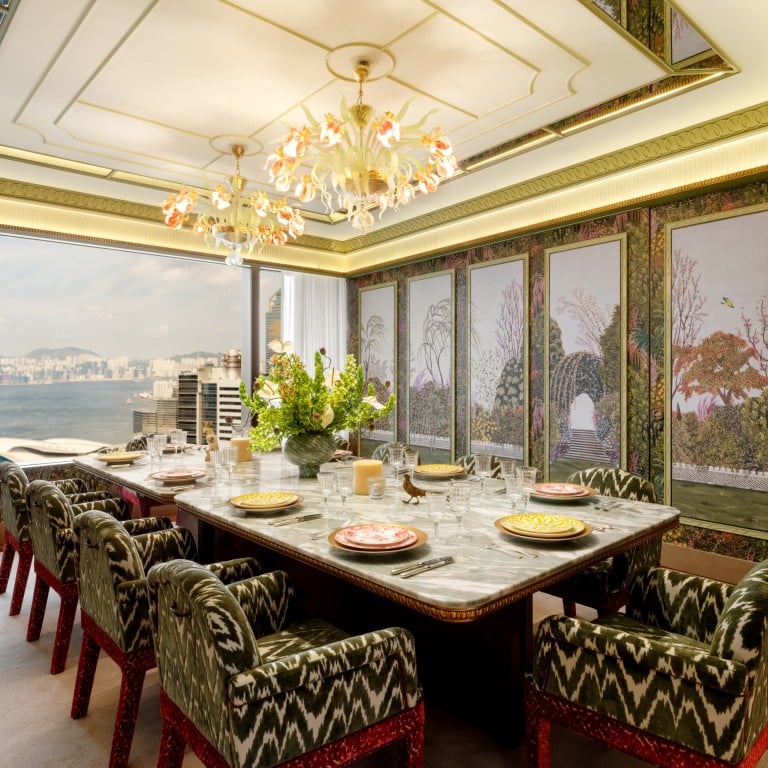 The Island Shangri-La’s newly renovated presidential “super suite” offers panoramic views of Victoria Harbour, and comes with a butler, sommelier and mixologist. Photo: Handout