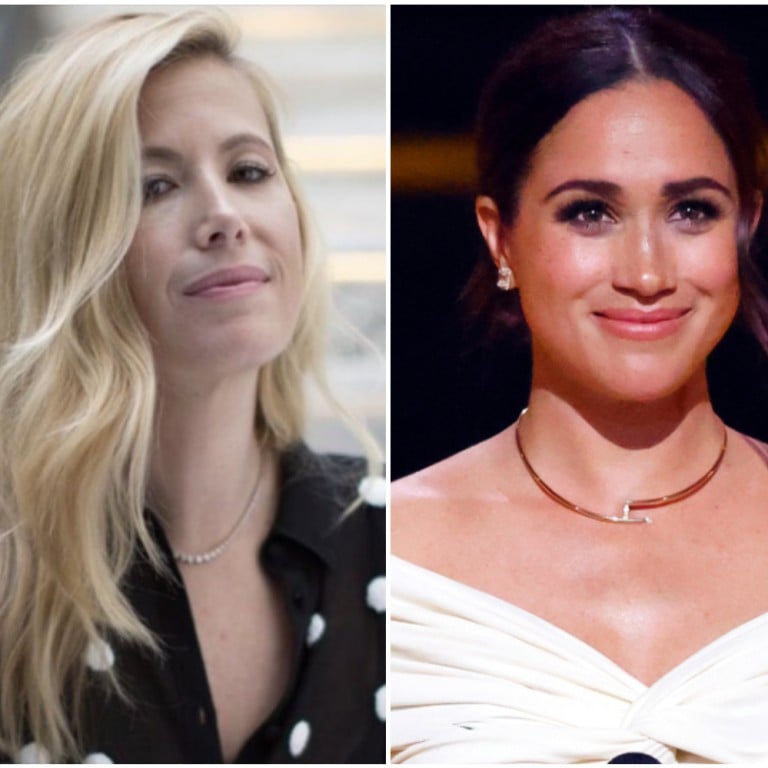 Samantha Stone invited Meghan Markle to her baby shower earlier this month. Photos: Samantha Stone/LinkedIn, Getty Images